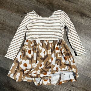 Play Little Sleepies Girls 18-24 Months Daisy Long Sleeve Twirl Dress Bodysuit